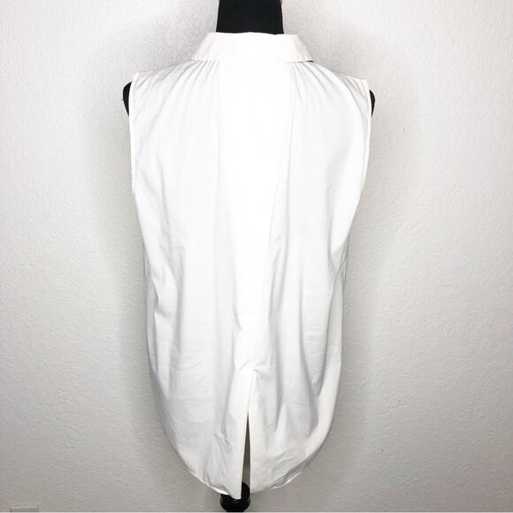 Lafayette 148 white sleeveless button down top size Medium - Picture 16 of 16
